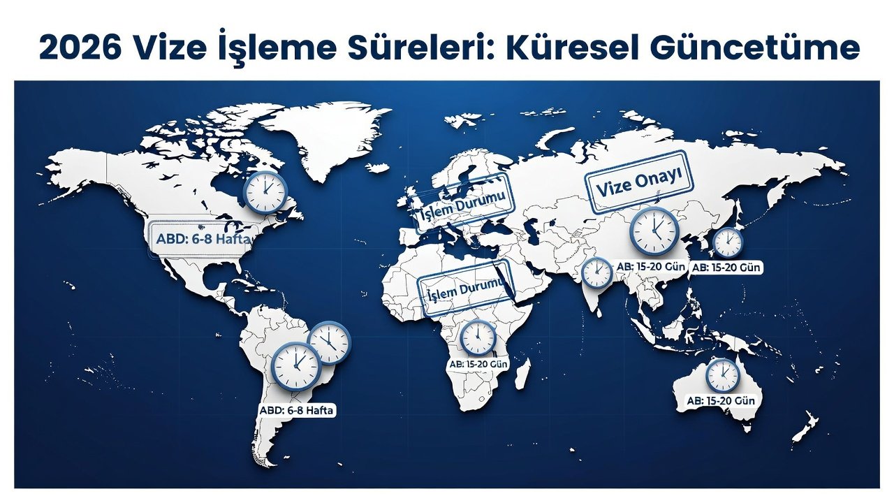 2026 Yurtdışı Vize İşlem Süreleri: Ülke Karşılaştırması
