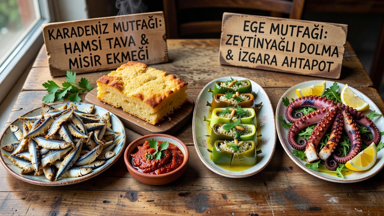 Karadeniz ve Ege Yöresel Yemekleri Karşılaştırması